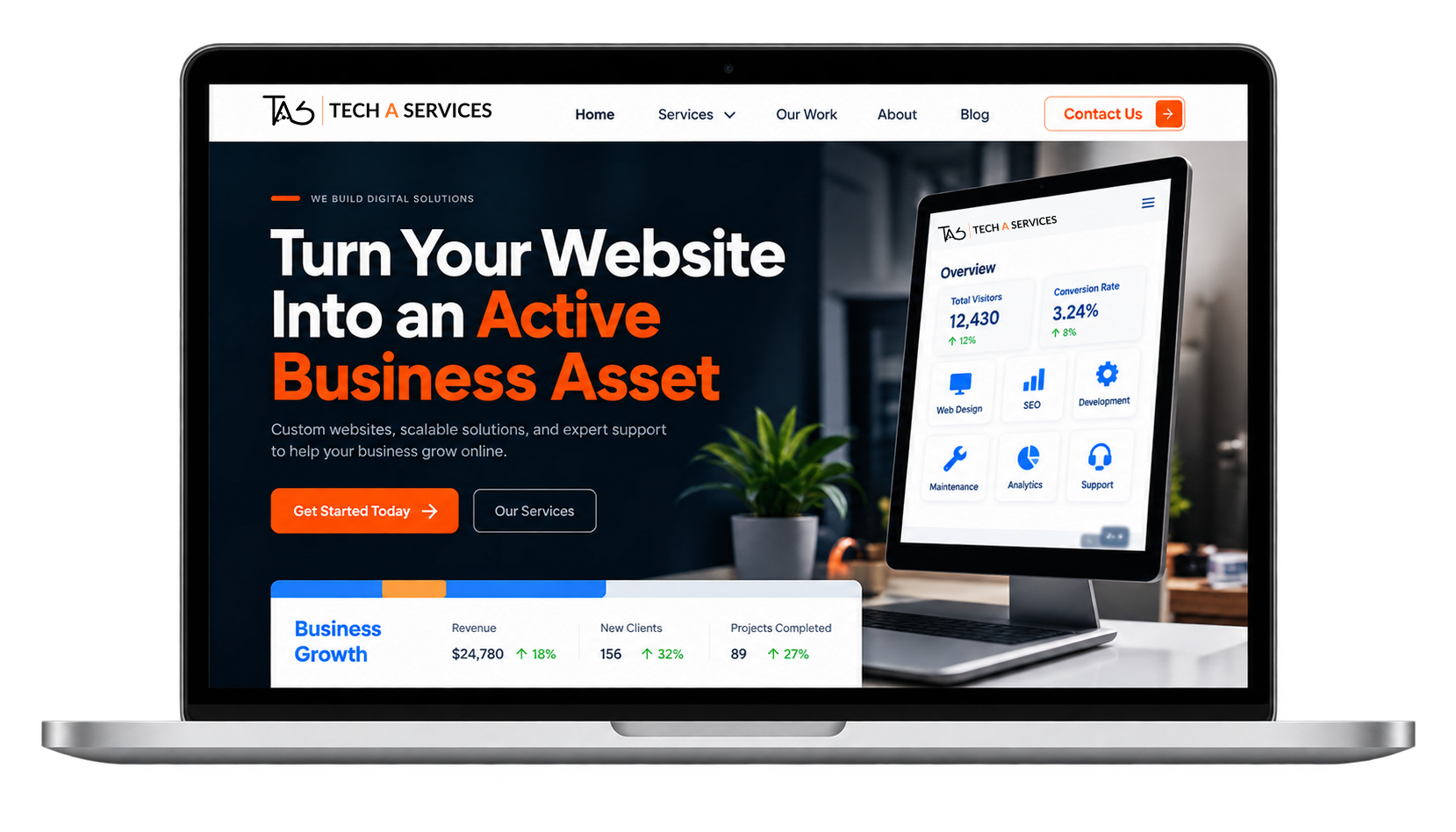 Tech A Services website and digital solutions